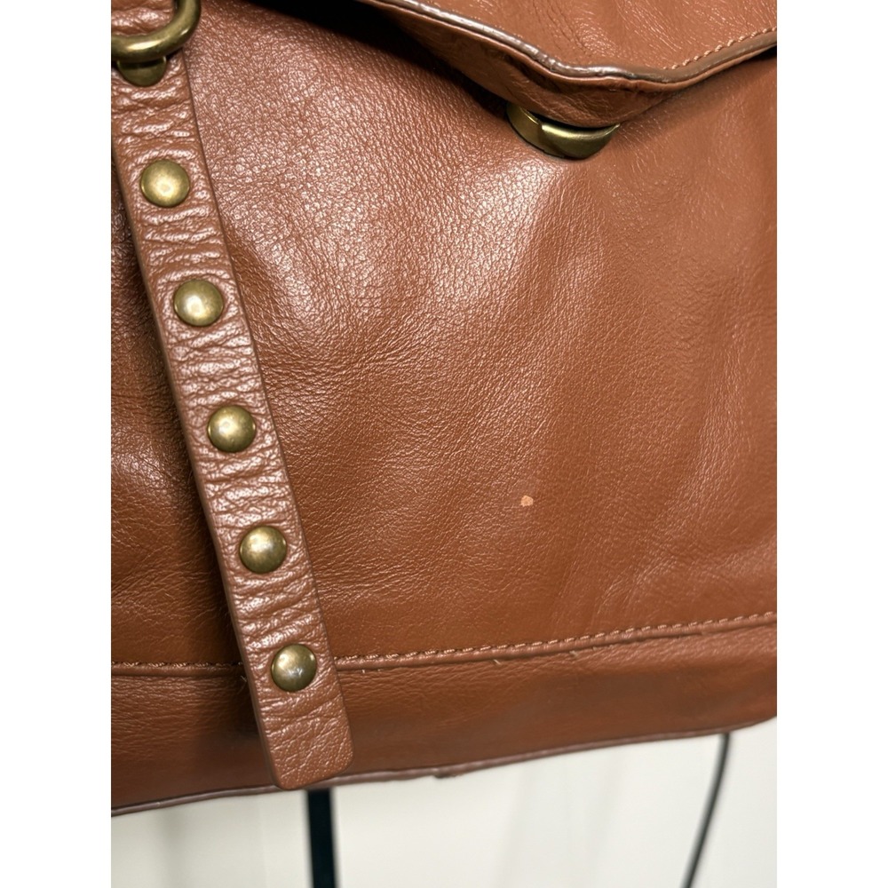 Lucky Brand Leather Brown Cognac Backpack Gold Studded Adjustable‎ Straps - Picture 4 of 16